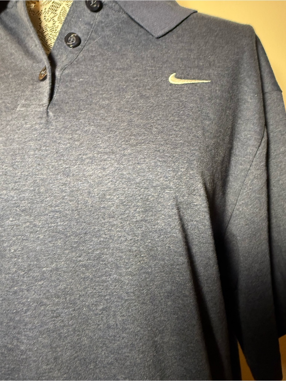 NWT Nike women’s Navy Polo Shirt Dress with Swoosh size L $60 - Picture 3 of 5